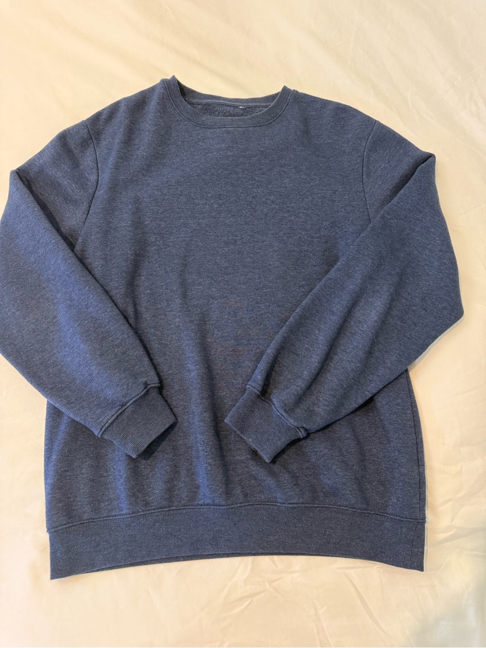 Abercrombie & Fitch Men's Heather Navy Crewneck Sweater